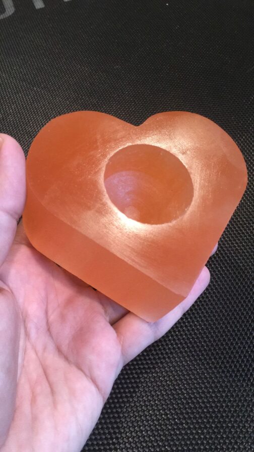 SELENITE HEART TEALIGHT HOLDER