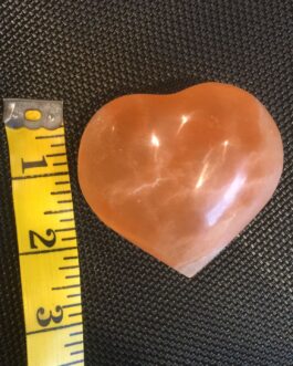 Orange Selenite Heart