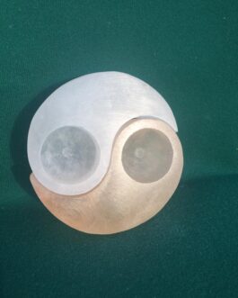 Selenite Yin Yang Candle Holder