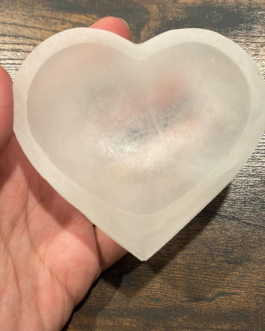 High Quality Selenite Shaped Heart Bowl 4 inch