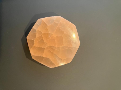 Natural Orange Selenite tumble Peach Selenite, Selenite Tumbled Worry Stone Gift