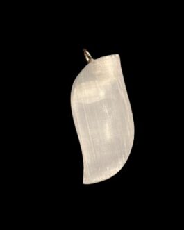 Natural White Selenite Leaf Pendant| crystal earrings | pendant Necklace Gemstone | Healing Selenite Crystal | Protection Stone crystal Gift