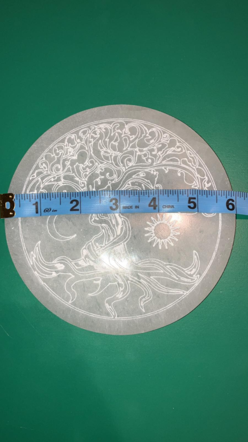 Crystal Cleansing,selenite plate,large selenite plate,selenite desk,Metatron Cube,selenite Metatron,Engraved Selenite,Selenite Decor Gift,Selenite Geometry,Selenite Sacred plate,Laser Engraved dish,Charging Platform,Charging Plate moon and sun plate