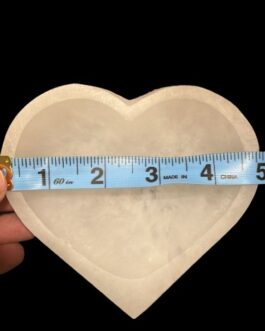 High-Quality Selenite Shaped Heart Bowl 5 inch